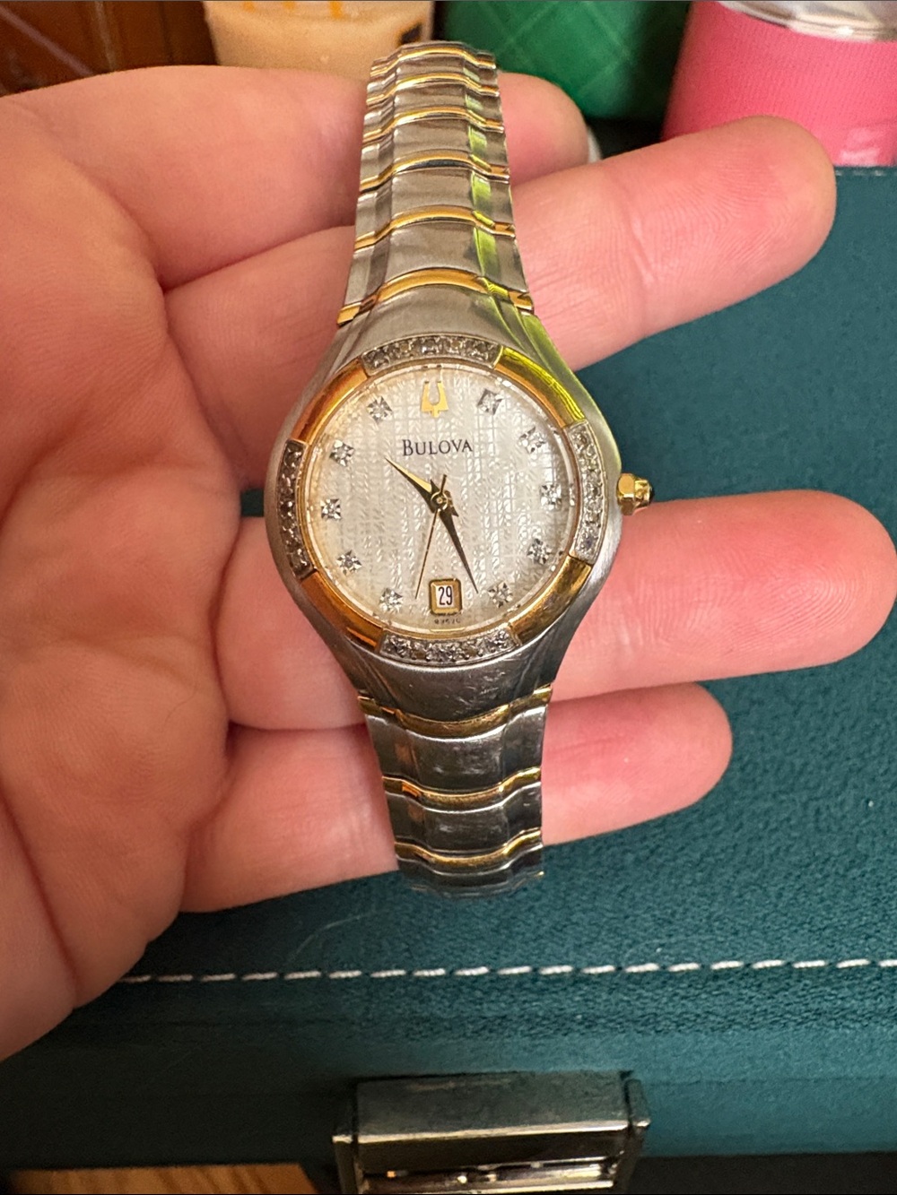 Bulova Two-Tone Silver & Gold women’s Watch with Diamond Markers